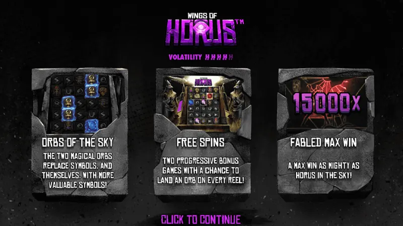 Features slot Wings of Horus